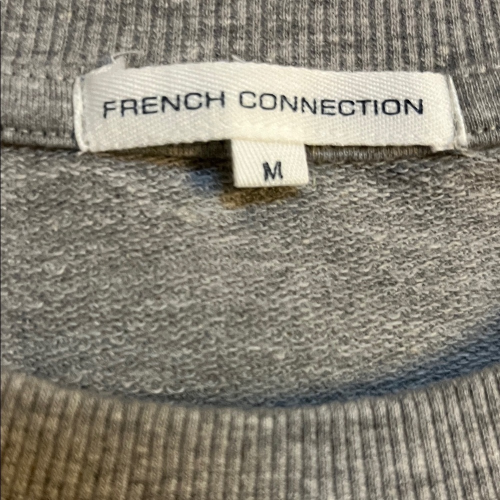 French Connection Loungewear Gray Crewneck Sweatshirt Size M NWT - Picture 3 of 10